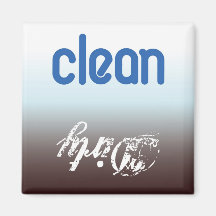 clean/dirty dishwasher/laundry refrigerator magnet