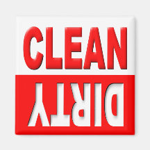 Clean Dirty Dishwasher magnet