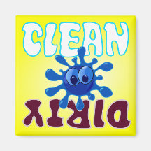Clean Dirty Dishwasher magnet