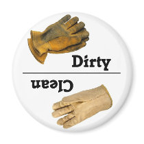 Clean/Dirty Glove Dishwasher Magnet magnets