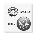 "CLEAN / DIRTY" Re-Cycle Dishwasher Magnet