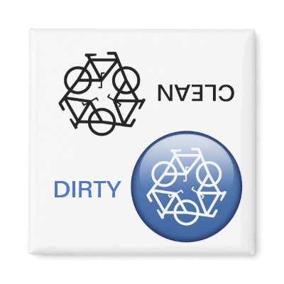 "CLEAN / DIRTY" Re-Cycle Dishwasher Magnet by duhlar