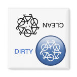"CLEAN / DIRTY" Re-Cycle Dishwasher Magnet