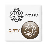 "CLEAN / DIRTY" Re-Cycle Dishwasher Magnet