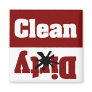 clean dirty red dishwasher magnet