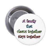 Clean Family Pinback Button