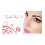 Clean Floral Cosmetology Business Card (Pnk)