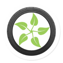 Clean Green Power Round Sticker