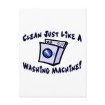 Clean Like A Washing Machine Post Card