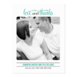 Clean Look Wedding Thank  You Card Postcards