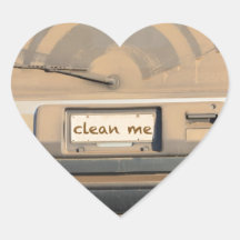 Clean me dusty car sticker