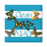 Clean or Dirty Butterflies Dishwasher Magnet