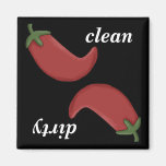 Clean or Dirty Chili Peppers Dishwasher Magnet