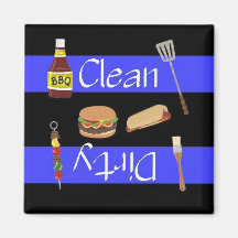 Clean or Dirty Cookout Dishwasher Magnet