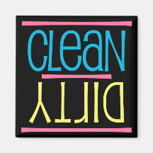 Clean or Dirty Dishwasher Magnet, Square