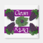 Clean or Dirty Grapes Dishwasher Magnet
