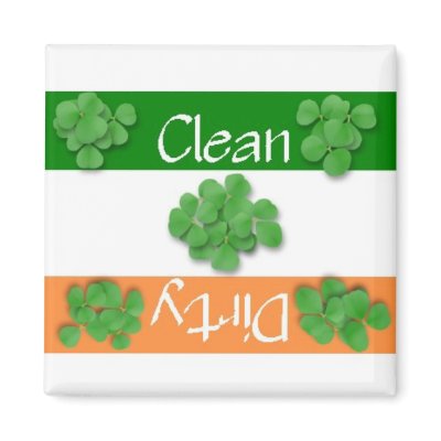Clean or Dirty St. Patrick's Day Flag Magnet by Country1969