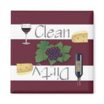 Clean or Dirty Wine Dishwasher Magnet