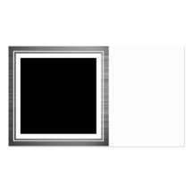 Clean Silver Metallic Edge Border Business Card