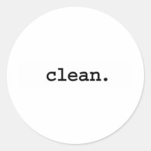 clean. stickers
