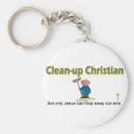 Clean-up Christian janitor design Keychain