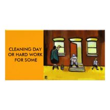 CLEANING DAY PERSONALIZED PHOTO CARD