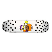 Cleaning Girl Custom Skateboard