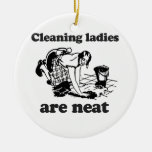 CLEANING LAIDES ARE NEAT CHRISTMAS TREE ORNAMENTS