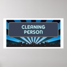 Cleaning Person Marquee Posters