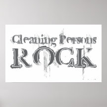 Cleaning Persons Rock Poster