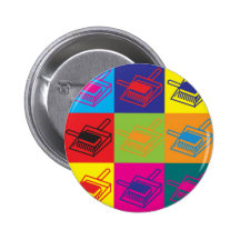 Cleaning Pop Art Pin
