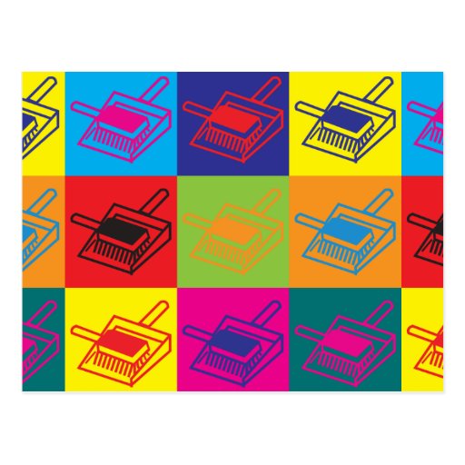 Cleaning Pop Art Post Cards