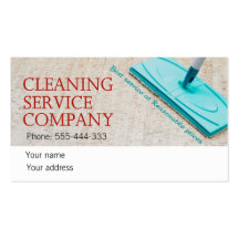 Cleaning service business card