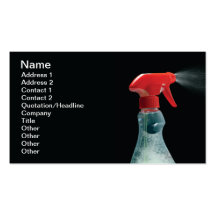 Cleaning spray bottle business card template