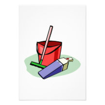 Cleaning Supplies Custom Invites