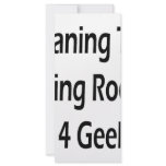 Cleaning The Living Room Is For Geeks Rack Card Template
