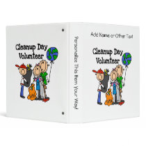 Cleanup Day Volunteer T-shirts and Gifts 3 Ring Binder
