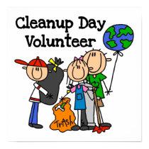 Cleanup Day Volunteer T-shirts and Gifts posters