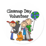 Cleanup Day Volunteer T-shirts and Gifts Sticker