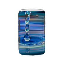 Clear Blue Water Drops Flowing Blackberry Bold Case
