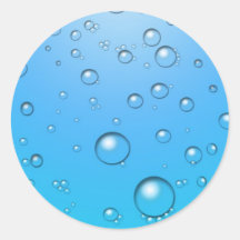 Clear Bubbles, Blue Water Sticker