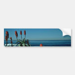 Clear Horizon Through Red Flowers flowers Bumper Stickers