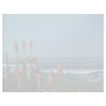 Clear Horizon Through Red Flowers flowers Letterhead Template