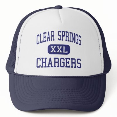 Clear Springs - Chargers - High - League City Trucker Hat by customteamsportswear