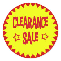 CLEARANCE SALE RETAIL BADGE STICKER