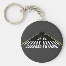 Cleared To Land Runway Keychain