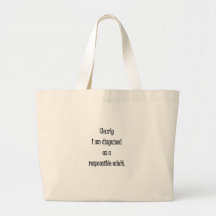 Clearly I am disguised as a responsible adult Canvas Bag