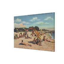 Clearwater, FL - Sunbathers on Clearwater Beach Canvas Print