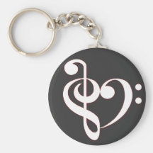 Clef Heart Keychain
