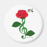 Clef rose de colibri aimant